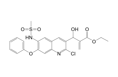 Ethyl 2-((2-chloro-6-(methylsulfonamido)-7-phenoxyquinolin-3-yl)(hydroxy)methyl)acrylate