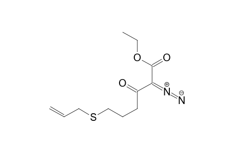 Hexanoic acid, 2-diazo-3-oxo-6-(2-propenylthio)-, ethyl ester