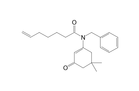 N-Benzyl-N-(5',5'-dimethyl-3'-oxocyclohex-1'-enyl)hept-6-enamide