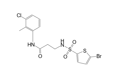 3-{[(5-bromo-2-thienyl)sulfonyl]amino}-N-(3-chloro-2-methylphenyl)propanamide