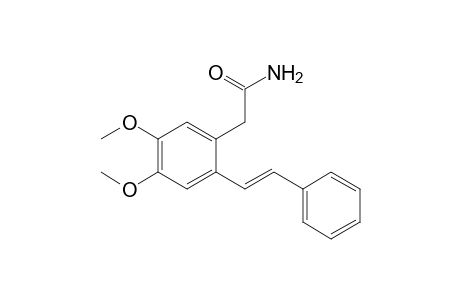 Benzeneacetamide, 4,5-dimethoxy-2-(2-phenylethenyl)-, (E)-