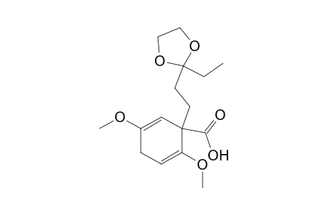 2,5-Cyclohexadiene-1-carboxylic acid, 1-[2-(2-ethyl-1,3-dioxolan-2-yl)ethyl]-2,5-dimethoxy-