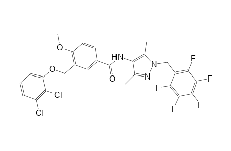 3-[(2,3-dichlorophenoxy)methyl]-N-[3,5-dimethyl-1-(2,3,4,5,6-pentafluorobenzyl)-1H-pyrazol-4-yl]-4-methoxybenzamide