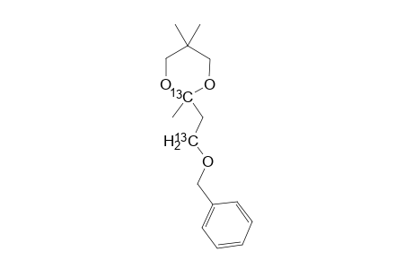 [2-(13)C]-2-([2-(13C)]-2-(Benzyloxy)ethyl)-2,5,5-trimethyl-1,3-dioxane