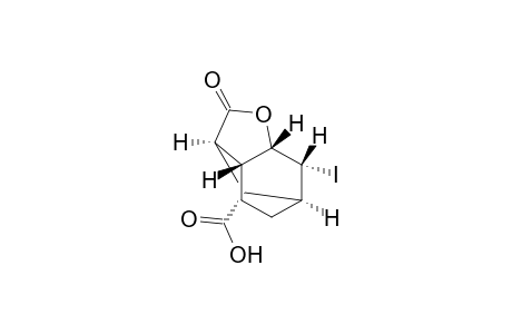 3,6-Methanobenzofuran-8-carboxylic acid, octahydro-7-iodo-2-oxo-, (3.alpha.,3a.beta.,6.alpha.,7.beta.,7a.beta.,8R*)-