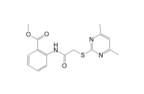 benzoic acid, 2-[[[(4,6-dimethyl-2-pyrimidinyl)thio]acetyl]amino]-, methyl ester