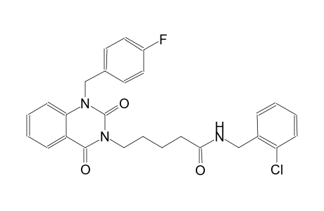 N-(2-chlorobenzyl)-5-(1-(4-fluorobenzyl)-2,4-dioxo-1,4-dihydro-3(2H)-quinazolinyl)pentanamide