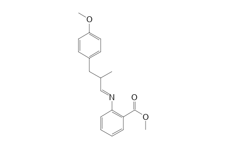 Benzoic acid, 2-[[3-(4-methoxyphenyl)-2-methylpropylidene]amino]-, methyl ester isomer II