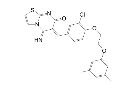 (6Z)-6-{3-chloro-4-[2-(3,5-dimethylphenoxy)ethoxy]benzylidene}-5-imino-5,6-dihydro-7H-[1,3]thiazolo[3,2-a]pyrimidin-7-one