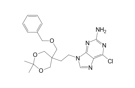 9H-Purin-2-amine, 6-chloro-9-[2-[2,2-dimethyl-5-[(phenylmethoxy)methyl]-1,3-dioxan-5-yl]ethyl]-