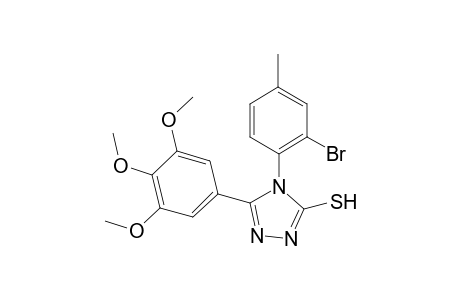 4-(2-bromo-4-methylphenyl)-5-(3,4,5-trimethoxyphenyl)-4H-1,2,4-triazol-3-yl hydrosulfide