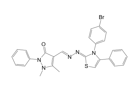 2,3-Dihydro-1,5-dimethyl-3-oxo-2-phenyl-1H-pyrazole-4-aldehyde(3-(p-bromophenyl)-2,3-dihydro-4-phenylthiazole-2-ylidene)hydrazone