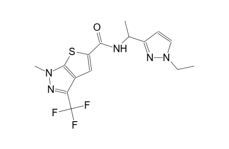 N-[1-(1-ethyl-1H-pyrazol-3-yl)ethyl]-1-methyl-3-(trifluoromethyl)-1H-thieno[2,3-c]pyrazole-5-carboxamide