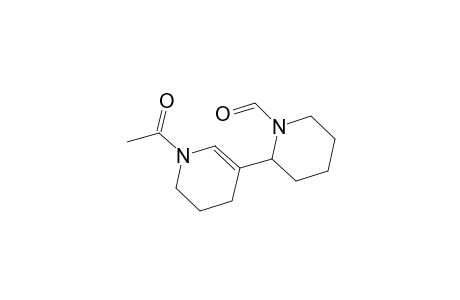 Pyridine, 1-acetyl-5-(1-formyl-2-piperidinyl)-1,2,3,4-tetrahydro-