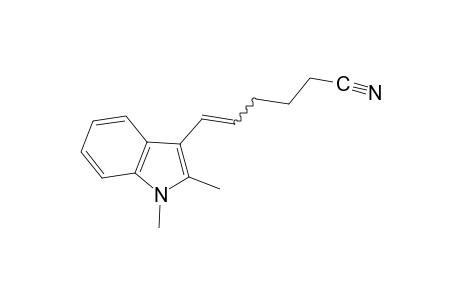 6-(1,2-dimethylindol-3-yl)-5-hexenenitrile