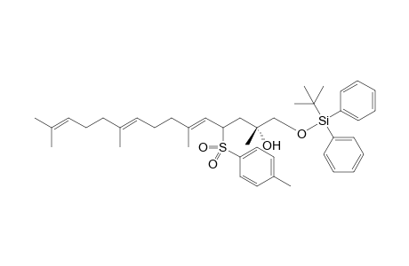 (2R,5E,9E)-1-(t-butyldiphenylsilanyloxy)-2,6,10,14-tetramethyl-4-toluenesulfonylpentadeca-5,9,13-trien-2-ol