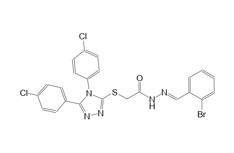 2-{[4,5-bis(4-chlorophenyl)-4H-1,2,4-triazol-3-yl]sulfanyl}-N'-[(E)-(2-bromophenyl)methylidene]acetohydrazide