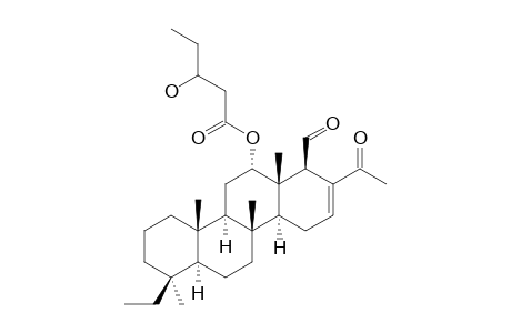 12-ALPHA-(3R'-HYDROXYPENTANOYLOXY)-20,24-DIMETHYL-24-OXOSCALAR-16-EN-25-AL