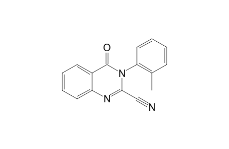 3-(2-METHYLPHENYL)-3,4-DIHYDRO-4-OXO-QUINAZOLINE-2-CARBONITRILE