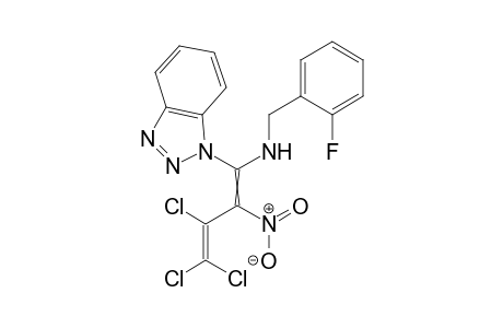 1-(1H-Benzotriazol-1-yl)-3,4,4-trichloro-N-(2-fluorobenzyl)-2-nitrobuta-1,3-dienyl-1-amine