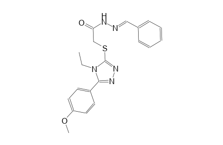 2-{[4-ethyl-5-(4-methoxyphenyl)-4H-1,2,4-triazol-3-yl]sulfanyl}-N'-[(E)-phenylmethylidene]acetohydrazide