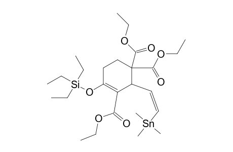 4-triethylsilyloxy-2-[(Z)-2-trimethylstannylethenyl]cyclohex-3-ene-1,1,3-tricarboxylic acid triethyl ester