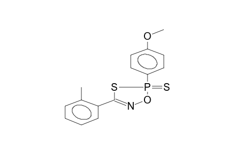 3-(4-METHOXYPHENYL)-3-THIOXO-5-(2-METHYLPHENYL)-2,4,1,3-OXATHIAAZAPHOSPHOLE