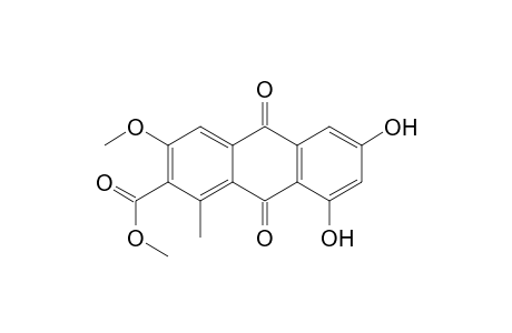 2-Anthracenecarboxylic acid, 9,10-dihydro-6,8-dihydroxy-3-methoxy-1-methyl-9,10-dioxo-, methyl ester