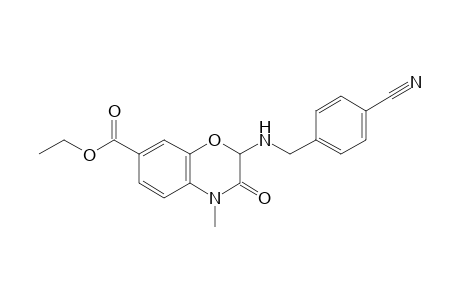 Ethyl 2-[(4'-cyanobenzyl)amino]-3,4-dihydro-4-methyl-7-nitro-3-oxo-2H-1,4-benzoxazine-7-carboxylate