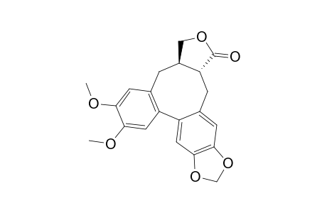 (+)-(6R,7R,12B/12AS)-6-(HYDROXYMETHYL)-2,3-DIMETHOXY-10,11-METHYLENEDIOXY-5,6,7,8-TETRAHYDRODIBENZO-[A,C]-CYCLOOCTENE-7-CARBOXYLIC-ACID-LACTONE