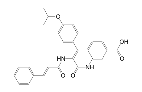 3-[((2Z)-3-(4-isopropoxyphenyl)-2-{[(2E)-3-phenyl-2-propenoyl]amino}-2-propenoyl)amino]benzoic acid