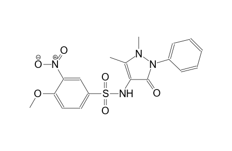 N-(1,5-dimethyl-3-oxo-2-phenyl-2,3-dihydro-1H-pyrazol-4-yl)-4-methoxy-3-nitrobenzenesulfonamide
