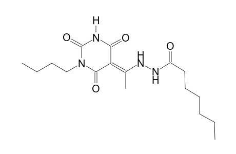 N'-[(1E)-1-(1-butyl-2,4,6-trioxotetrahydro-5(2H)-pyrimidinylidene)ethyl]heptanohydrazide
