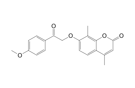 7-[2-(4-methoxyphenyl)-2-oxidanylidene-ethoxy]-4,8-dimethyl-chromen-2-one