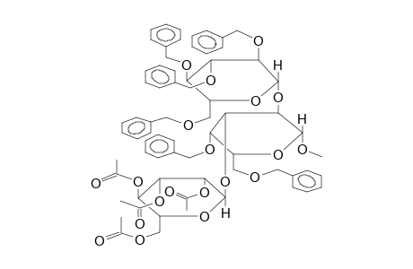 METHYL 4,6-DI-O-BENZYL-2-O-(2,3,4,6-TETRA-O-BENZYL-BETA-D-GLUCOPYRANOSYL)-3-O-(2,3,4,6-TETRA-O-ACETYL-ALPHA-D-MANNOPYRANOSYL)-BETA-D-GALACTOPYRANOSIDE