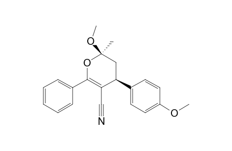 (2R*,4S*)-2-Methoxy-2-methyl-6-phenyl-4-( 4'-methoxyphenyl)-3,4-dihydro-2H-pyran-5-carbonitrile