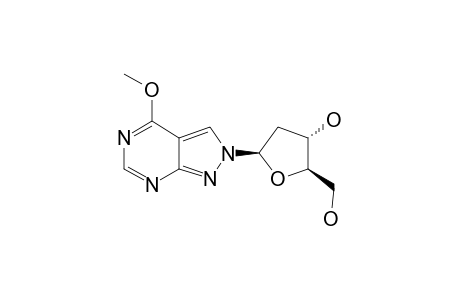 2-N-(2'-DEOXYRIBOFURANOSYL)-4-METHOXY-PYRAZOLO-[3,4-D]-PYRIMIDINE