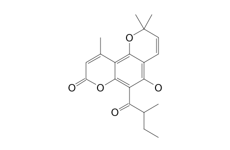 5-Hydroxy-2,2,10-trimethyl-6-(2-methylbutanoyl)-2H,8H-benzo[1,2-b:3,4-b']dipyran-8-one