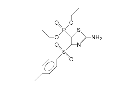 2-Amino-4-(4-tolylsulfonyl)-4,5-dihydro-thiazol-5-yl-phosphonic acid, diethyl ester