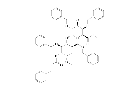 METHYL-2-(N-BENZYLOXYCARBONYL-AMINO)-3,6-DI-O-BENZYL-2-DEOXY-4-(METHYL-2,4-DI-O-BENZYL-ALPHA-D-GALACTOPYRANOSYLURONATE)-ALPHA-D-GLUCOPYRANOSIDE