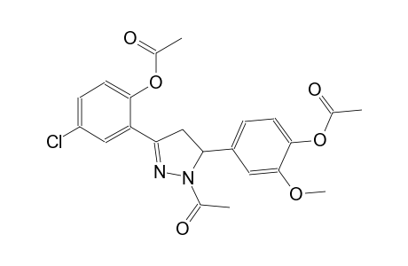 4-{1-acetyl-3-[2-(acetyloxy)-5-chlorophenyl]-4,5-dihydro-1H-pyrazol-5-yl}-2-methoxyphenyl acetate