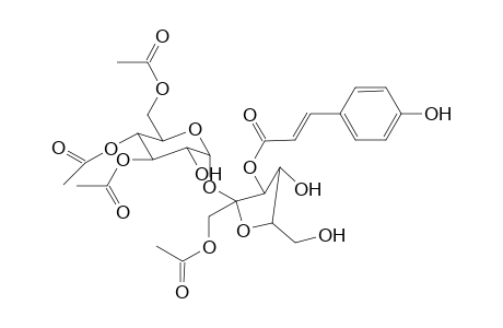 1-Acetyl-3-O-p-coumaroyl-.beta.,D-fructofuranosyl 3,4,6-tri-O-acetyl-.alpha.,D-glucopyranoside