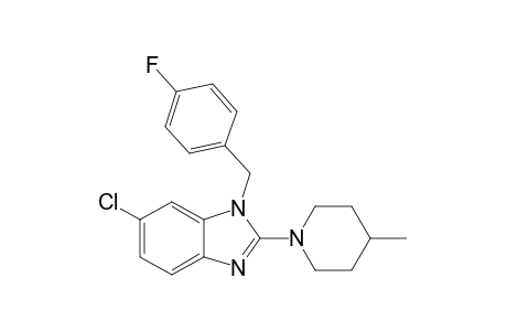 6-Chloranyl-1-[(4-fluorophenyl)methyl]-2-(4-methylpiperidin-1-yl)benzimidazole