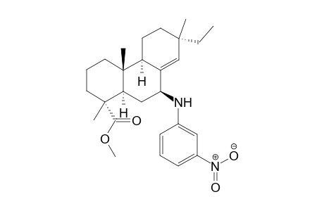 (1R,4aR,4bR,7S,9S,10aR)-Methyl 7-ethyl-1,4a,7-trimethyl-9-((3-nitrophe-nyl)amino)-1,2,3,4,4a,4b,5,6,7,9,10,10a-dodecahydrophenanthrene-1-carboxylate