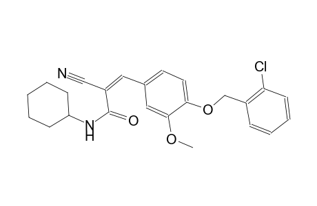 (2Z)-3-{4-[(2-chlorobenzyl)oxy]-3-methoxyphenyl}-2-cyano-N-cyclohexyl-2-propenamide