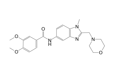 benzamide, 3,4-dimethoxy-N-[1-methyl-2-(4-morpholinylmethyl)-1H-benzimidazol-5-yl]-