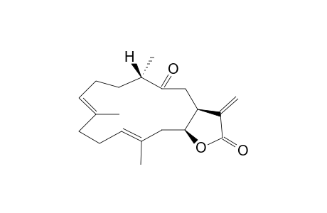 3-Oxo-cembra-7,11,15(17)-tetraen-16,14-olide [4(S)-Euniolone]