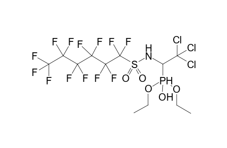 Diethyl hydrogen 2,2,2-trichloro-1-(perfluorohexylsulfonamido)ethylphosphite