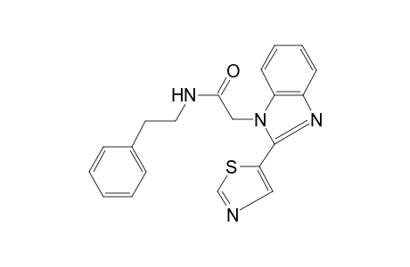 N-Phenethyl-2-(2-thiazol-5-yl-benzoimidazol-1-yl)-acetamide
