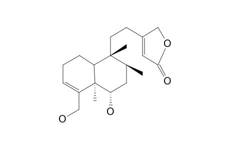 6A,18-HYDROXY-cis-CLERODA-3,13(14)-DIENE-15,16-OLIDE